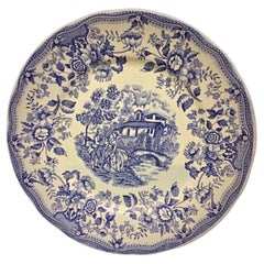 Vintage Small Ironstone Plate - Underglaze Made in Italy - 2Y53