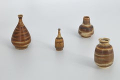 Lot de 4 petits vases en grès Honey de collection The Moderns MODERNITY