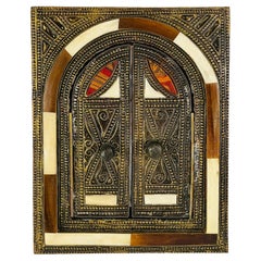 Vintage Kleine marokkanische Tür Stil Spiegel