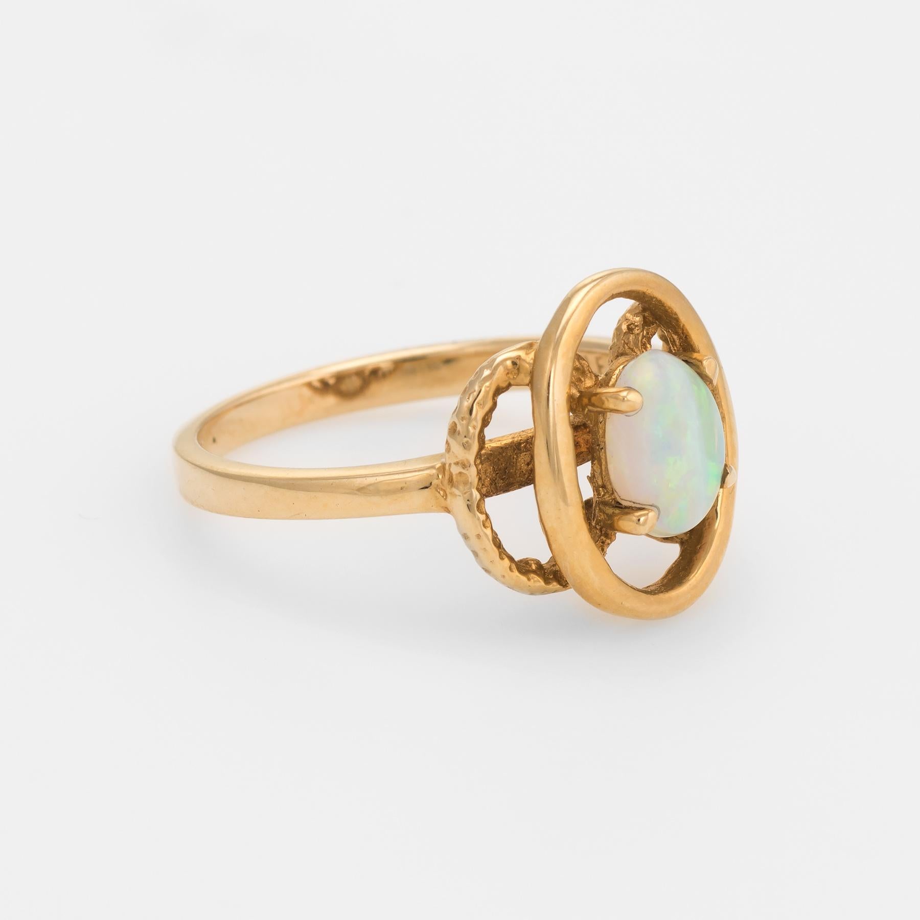 14 karat gold opal ring