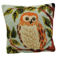 Vintage Small Owl Tapestry Decorative Pillow with Corduroy Backing Vintage Small Owl Tapestry Decorative Pillow with Corduroy Backing