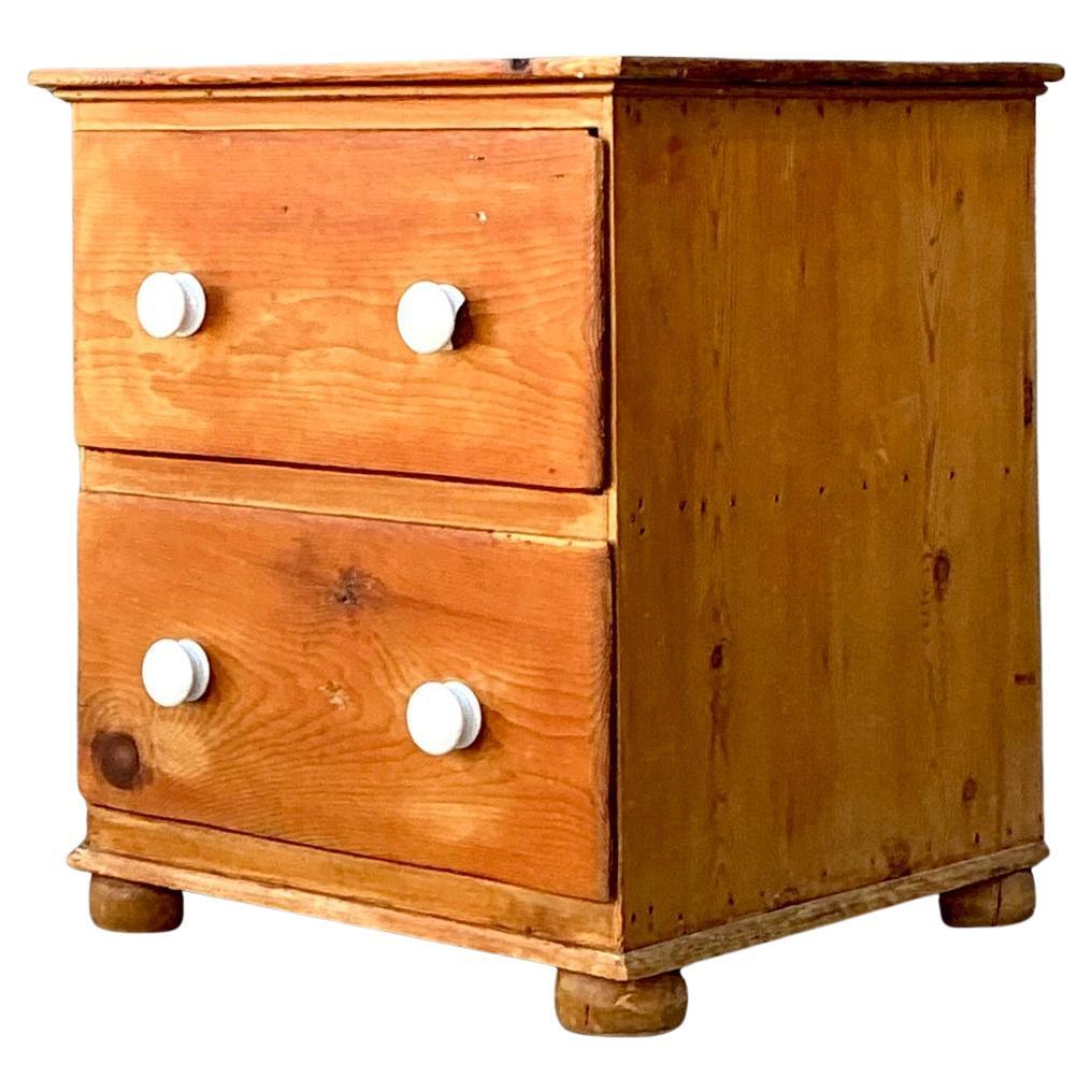 Vintage Small Pine Chest of Drawers