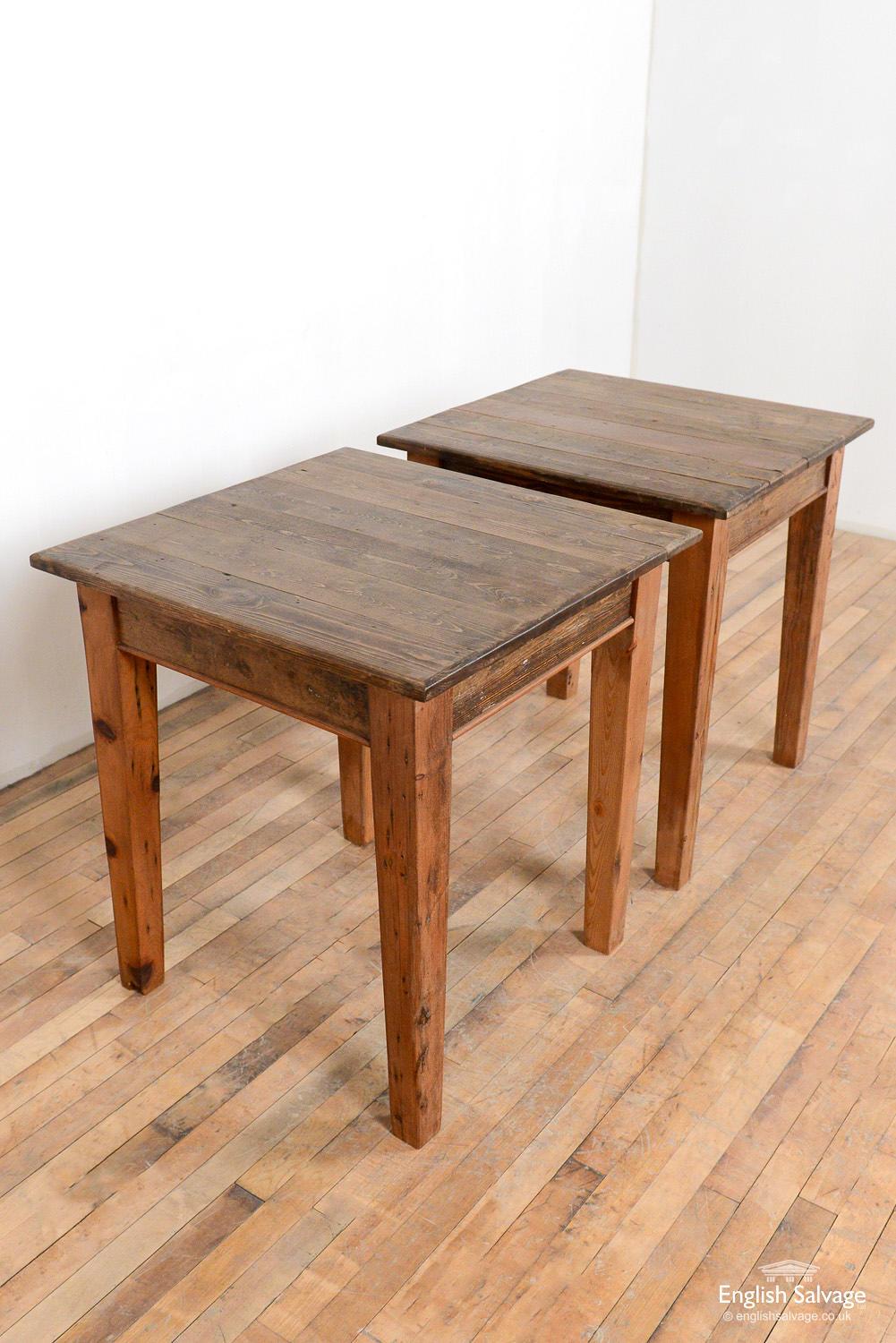 Vintage Small Pine Rectangular Kitchen Tables, 20th Century In Good Condition For Sale In London, GB