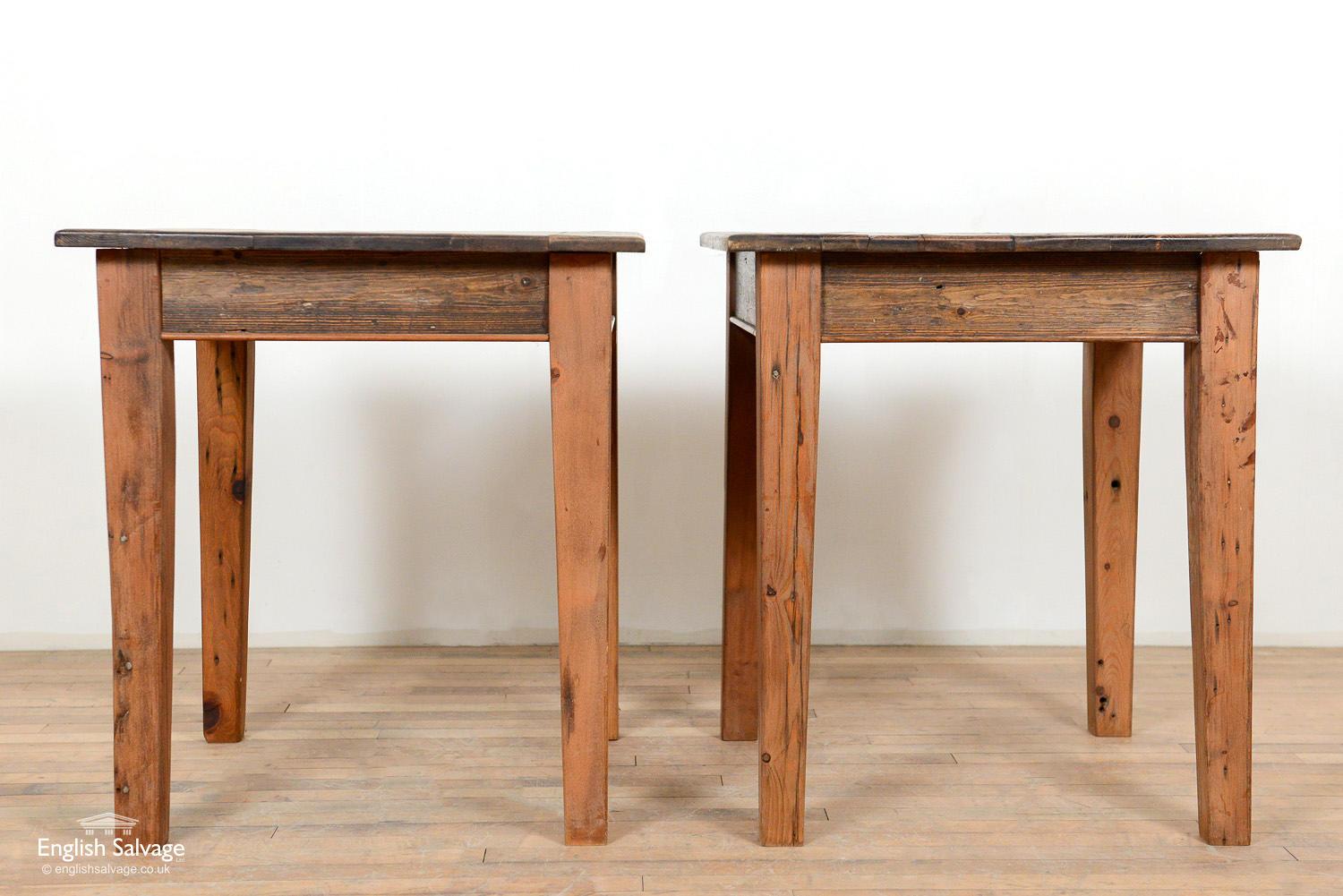 Vintage Small Pine Rectangular Kitchen Tables, 20th Century For Sale 2