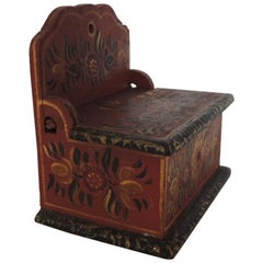 Folk Art Style Wood Decorative Box
