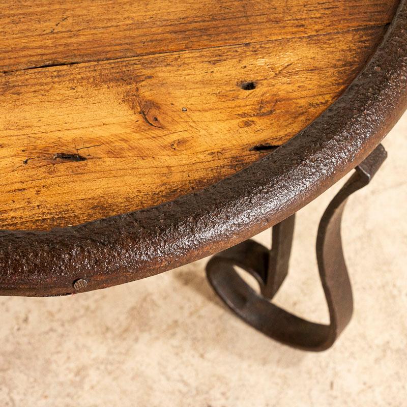 small round rustic side tables