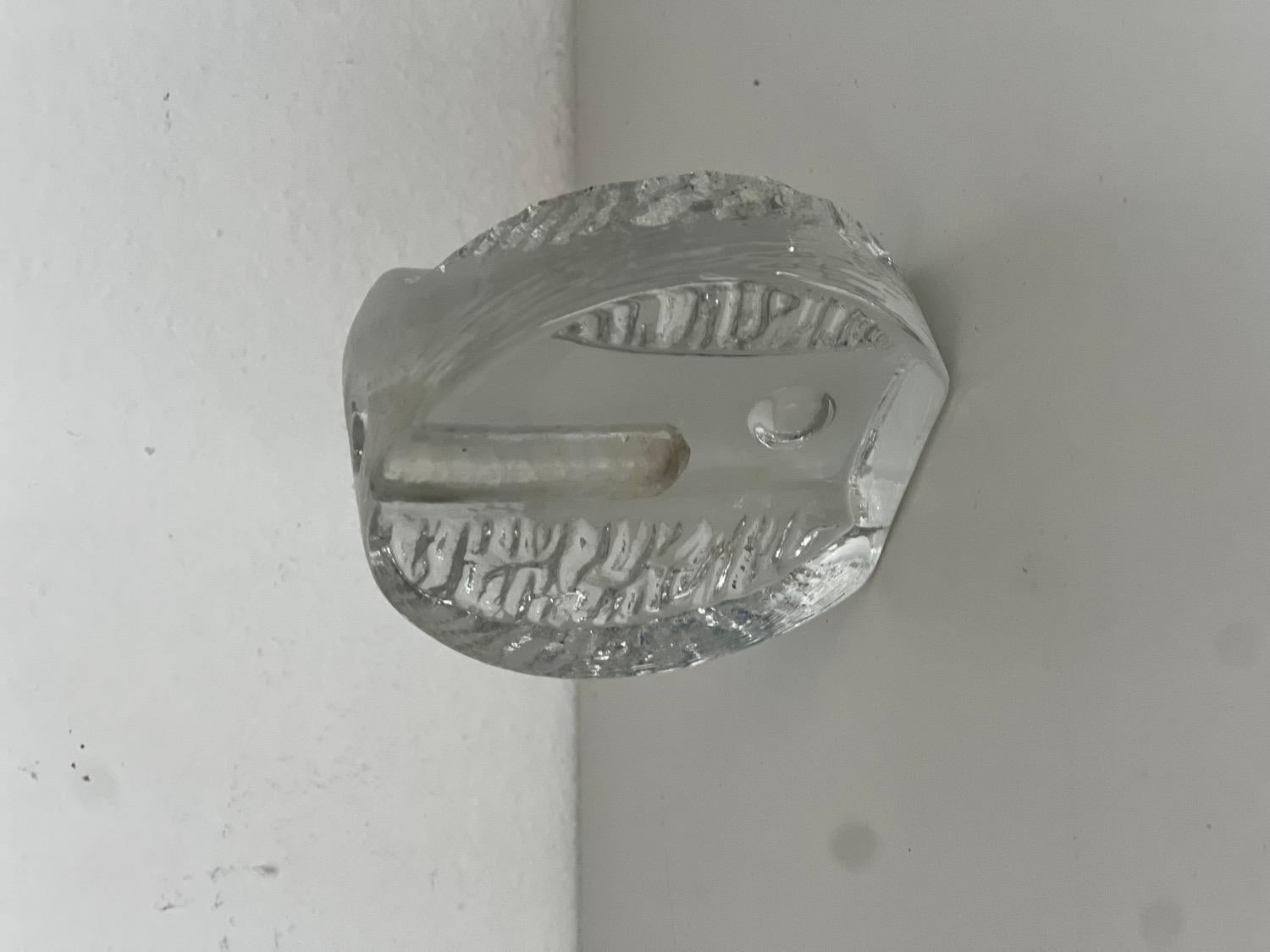 Mid-Century Modern Porte-fleurs sculptural en verre transparent, très décoratif et inhabituel en vente