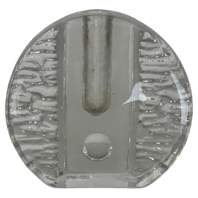 Sculptural Flower holder in Clear Glass , very decorative & unusual
