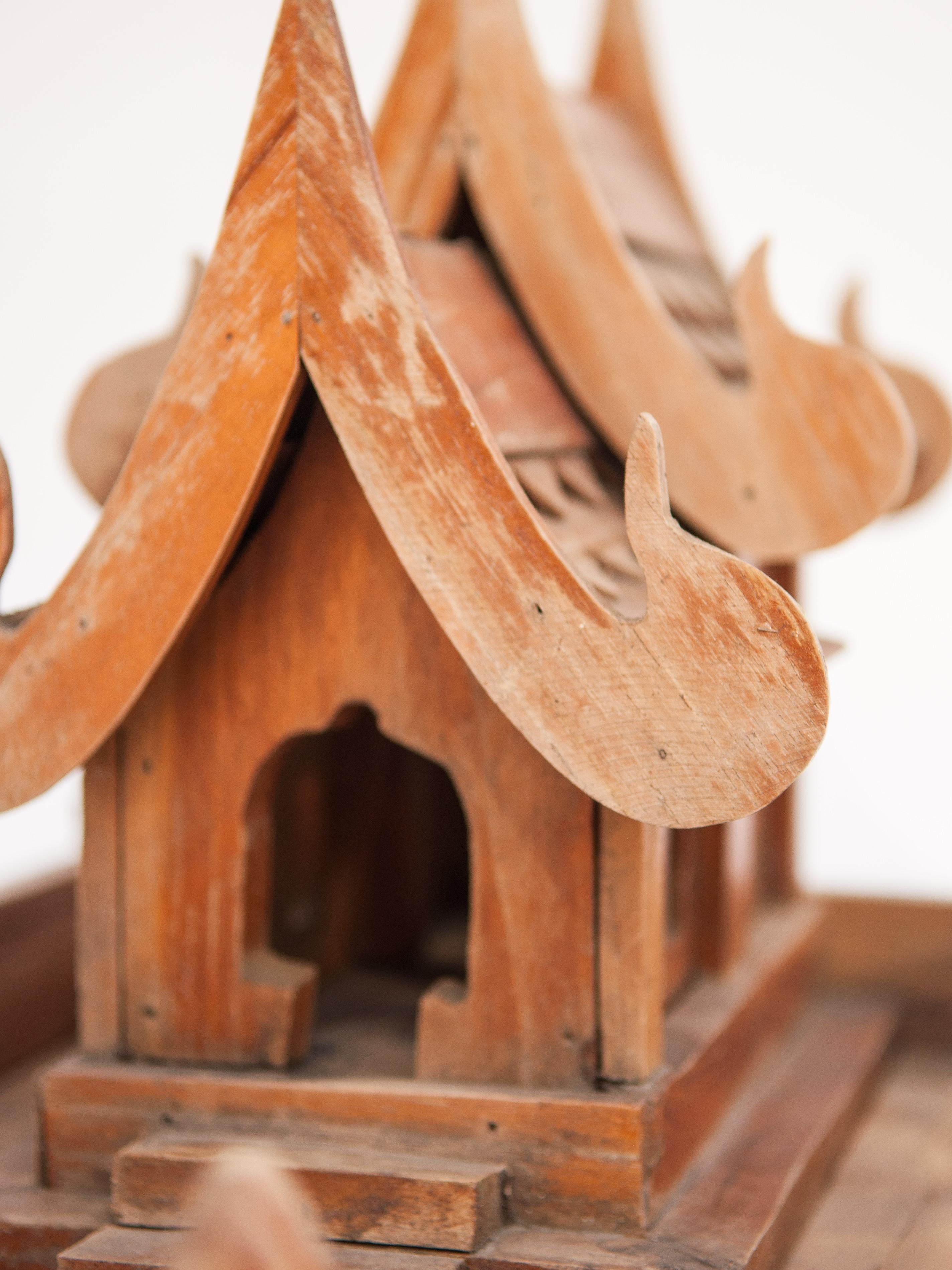 Vintage Small Spirit House from Northern Thailand, Teak, Mid-Late 20th Century 7