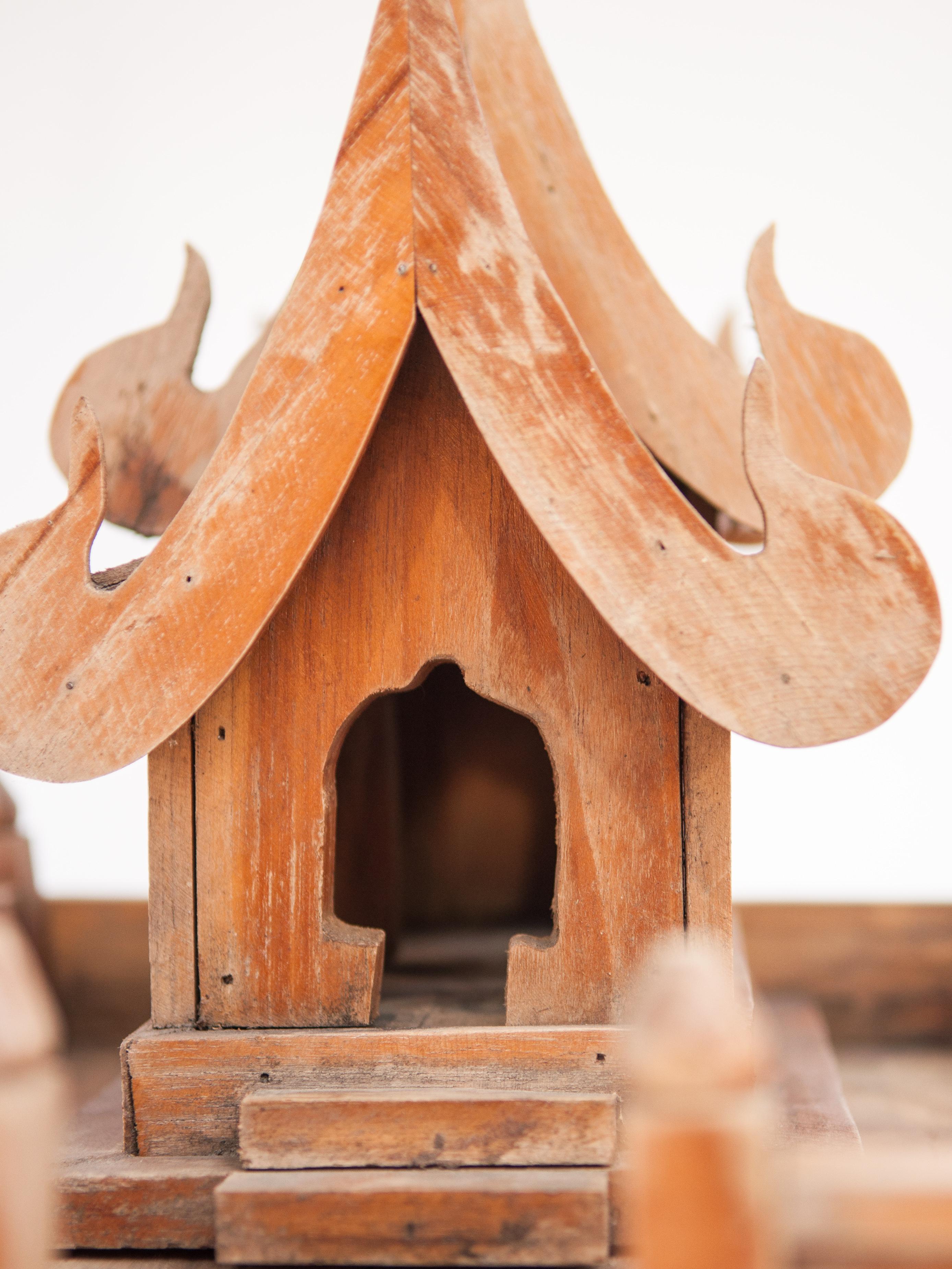 Vintage Small Spirit House from Northern Thailand, Teak, Mid-Late 20th Century 8