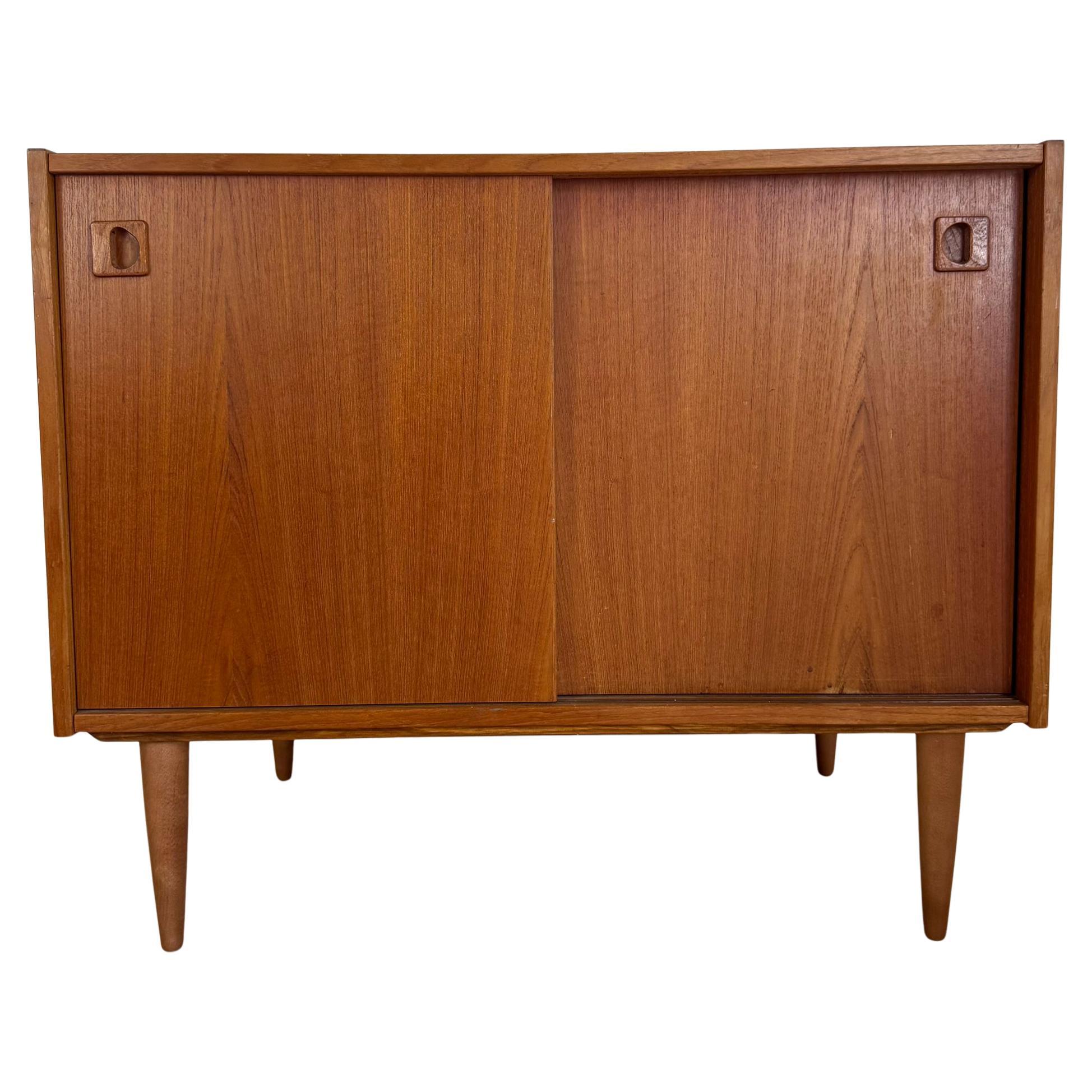 Vintage small teak sideboard, Denmark 1960 For Sale
