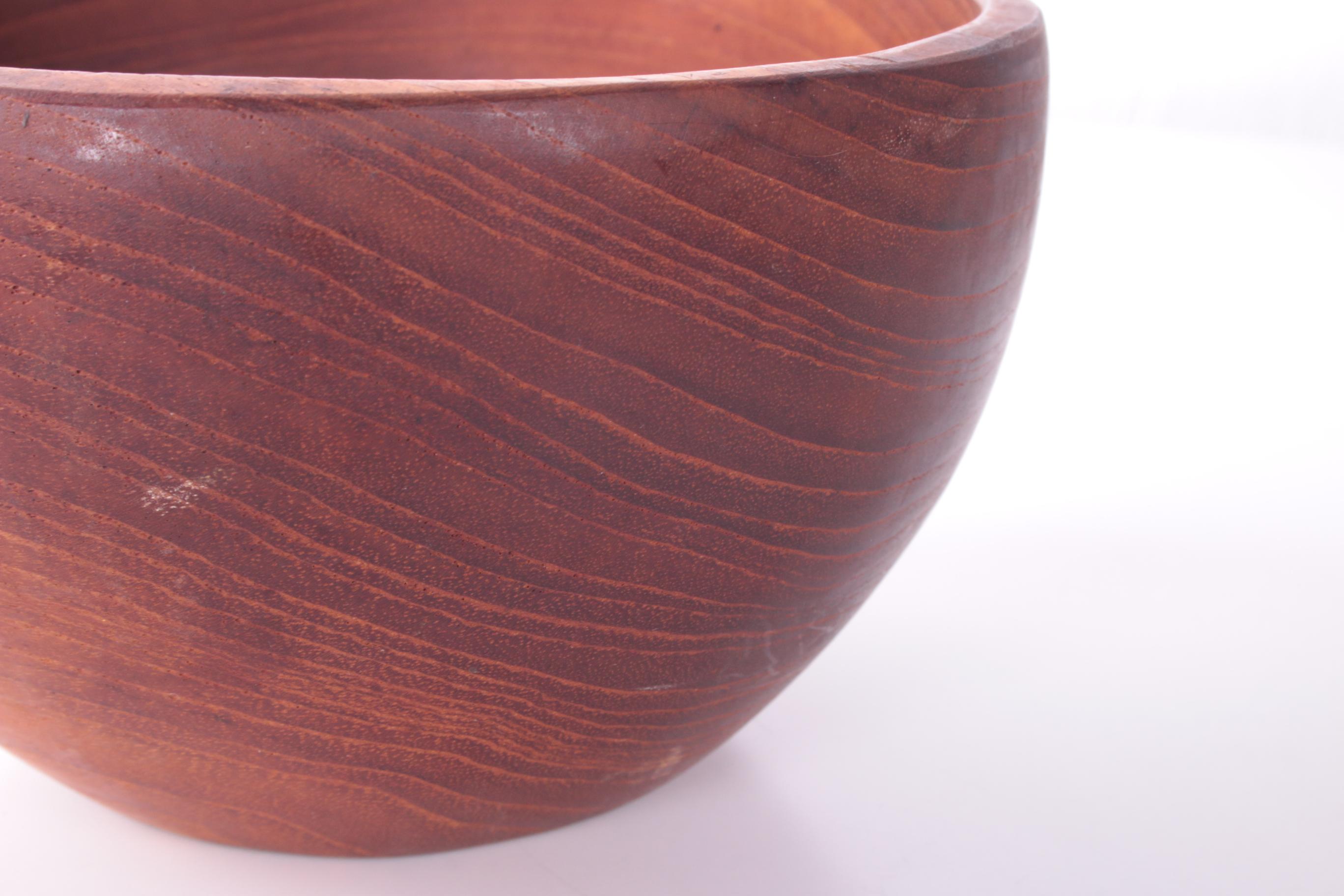 Vintage Small Teak Wooden Bowl, 60 Denmark For Sale 1