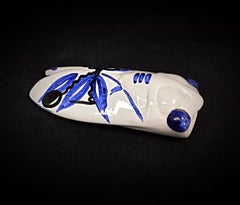 Vintage Small Wall-Mounted Faience Cicada Decoration - 2Y248