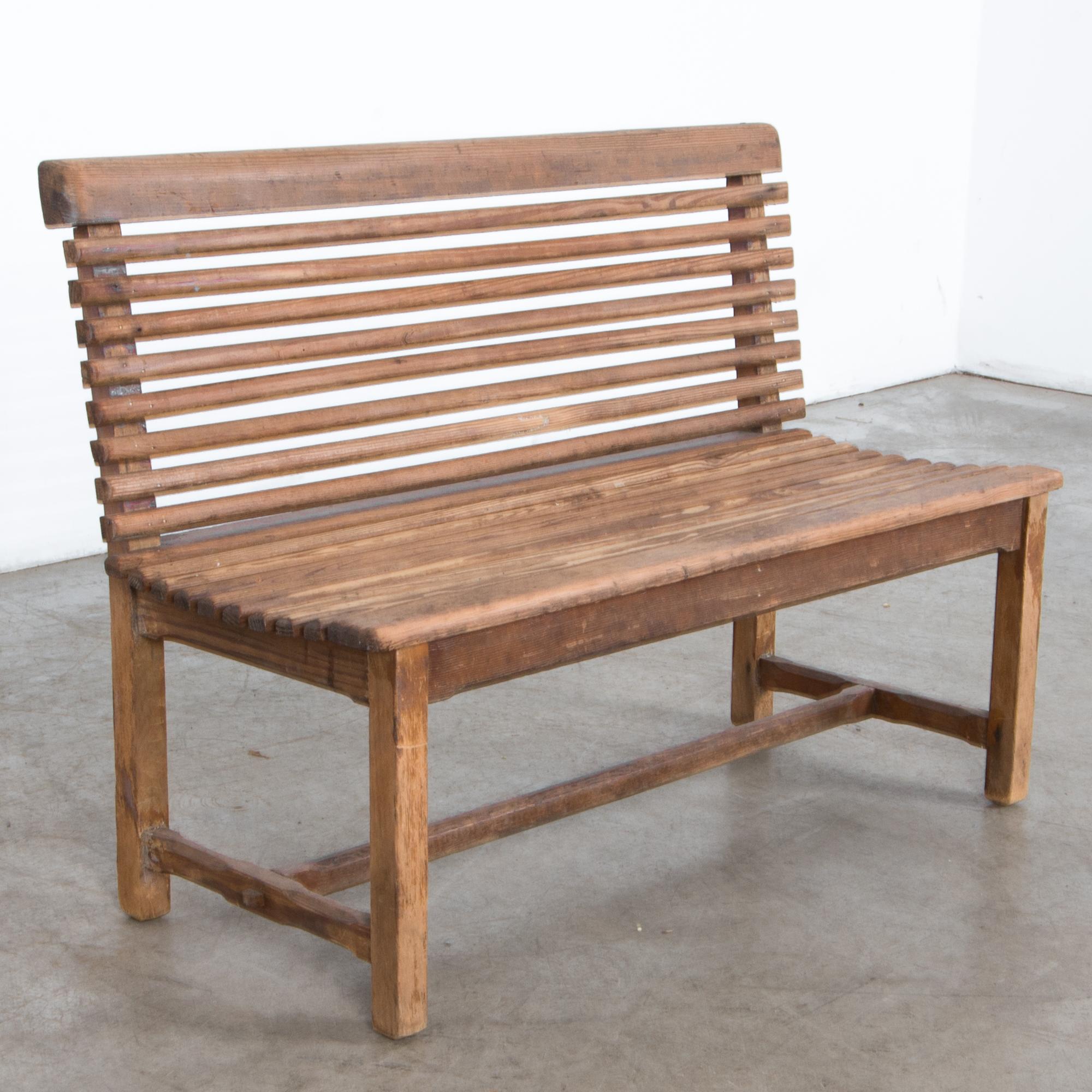 small wood benches