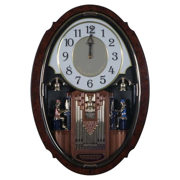 Vintage Small World Rhythm Piano Organist Musical Battery Wall Clock ...