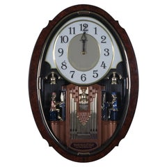 Used Small World Rhythm Piano Organist Musical Battery Wall Clock Japan
