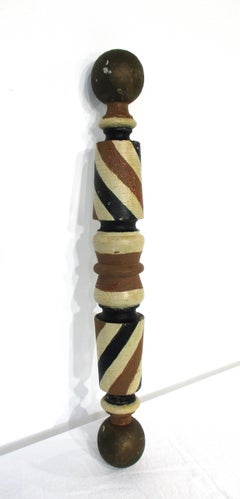 Vintage Smaller Folk Art 19th Century Barber Pole