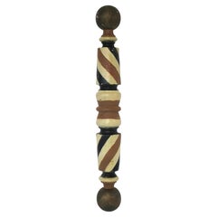 Vintage Smaller Folk Art 19th Century Barber Pole