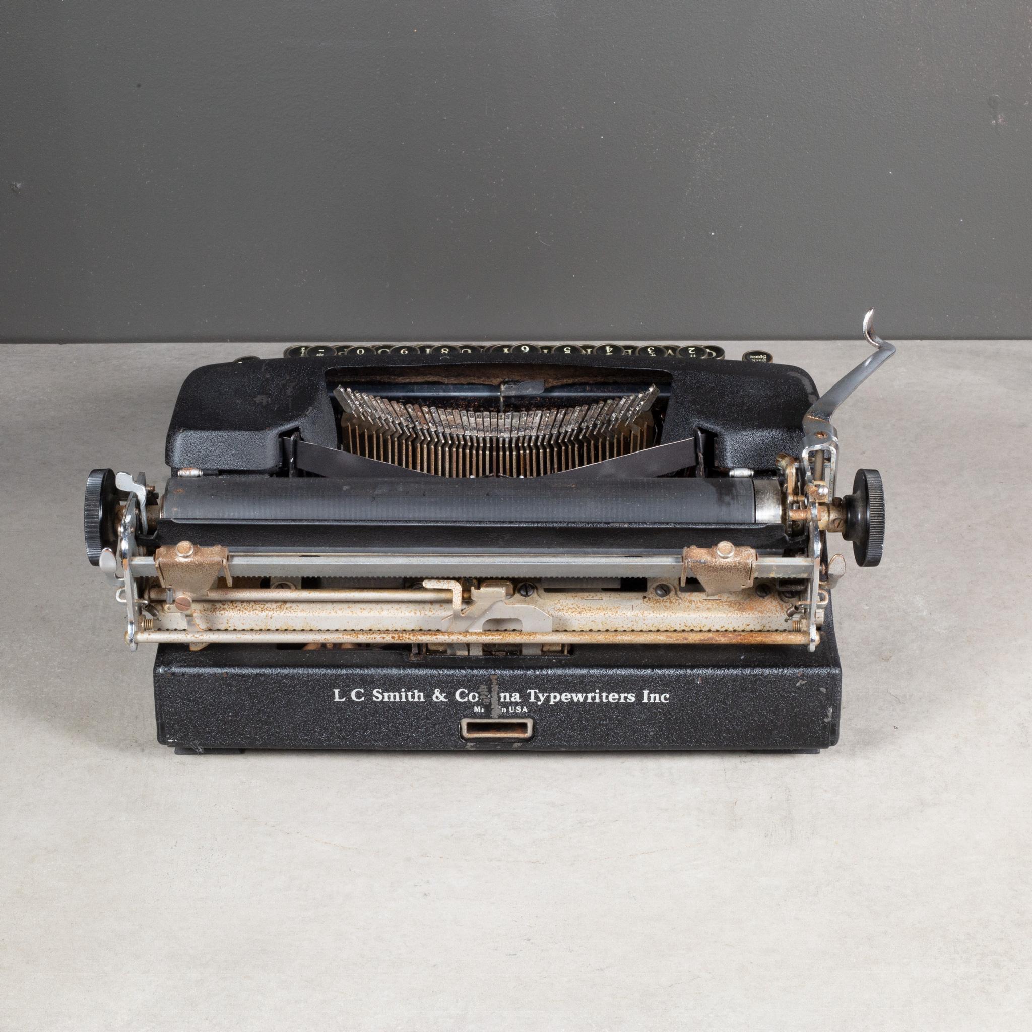 Industrial Vintage Smith-Corona Clipper Portable Typewriter c.1946