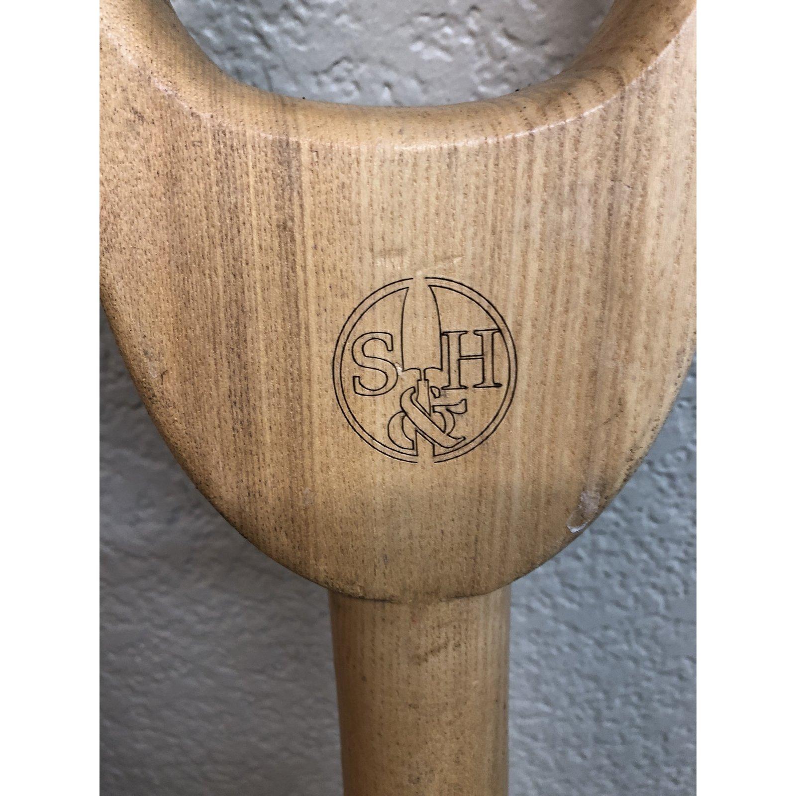 Design Plus Gallery presents a vintage set of Smith & Hawken Garden tools. The pitchfork and spade are made of iron and fsc wood, and were crafted in England. 

Smith & Hawken Company, originally of Mill Valley CA and known for seeking out and