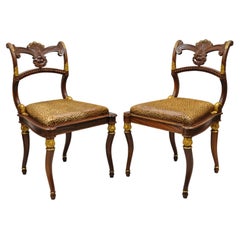 Vintage Smith & Watson New York Rosewood Regency Style Side Chairs , a Pair