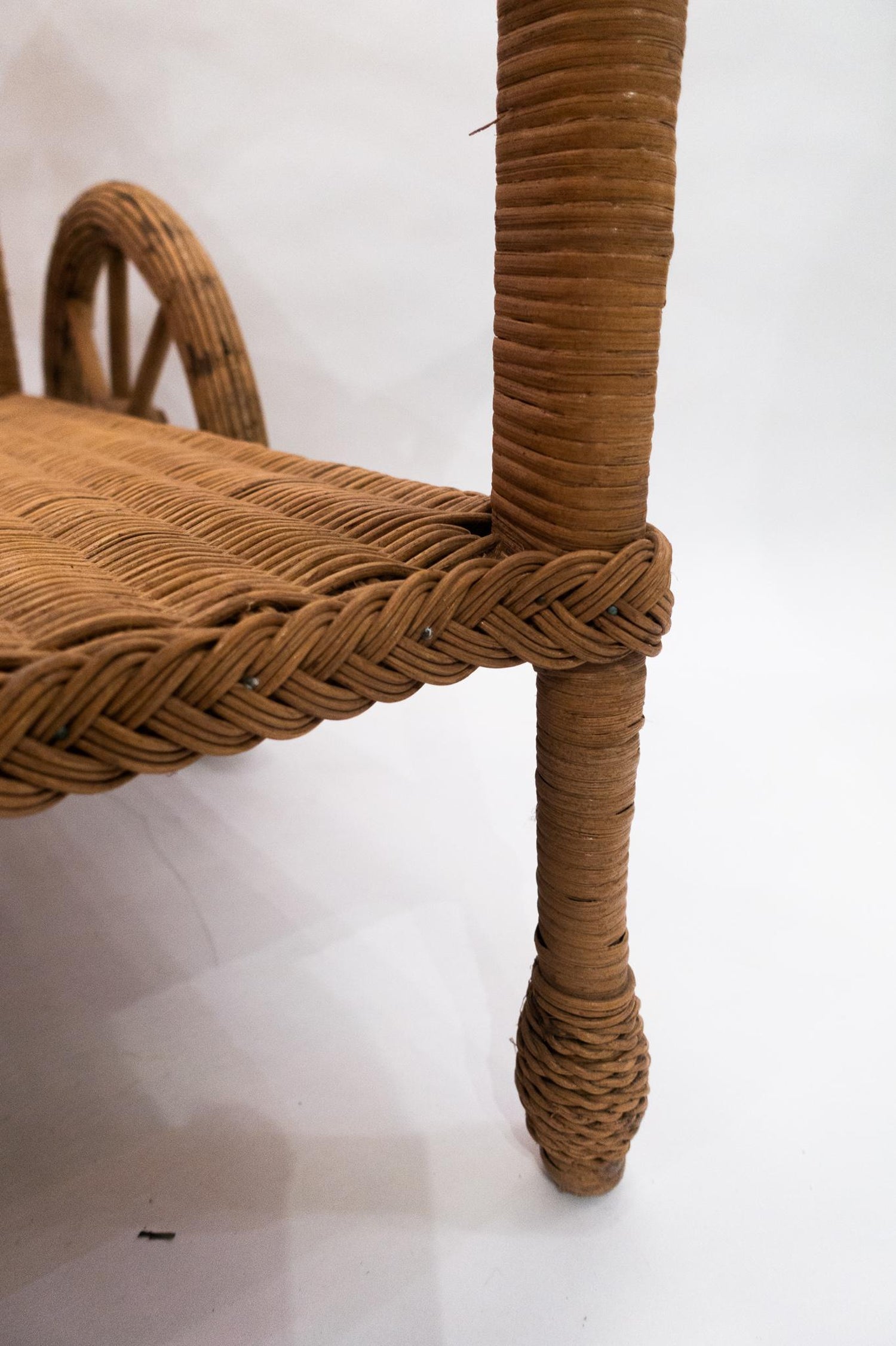 outdoor tea carts with wheels on Vintage Smithsonian Collection Henry Link Wicker Bar Or Tea Cart At 1stdibs