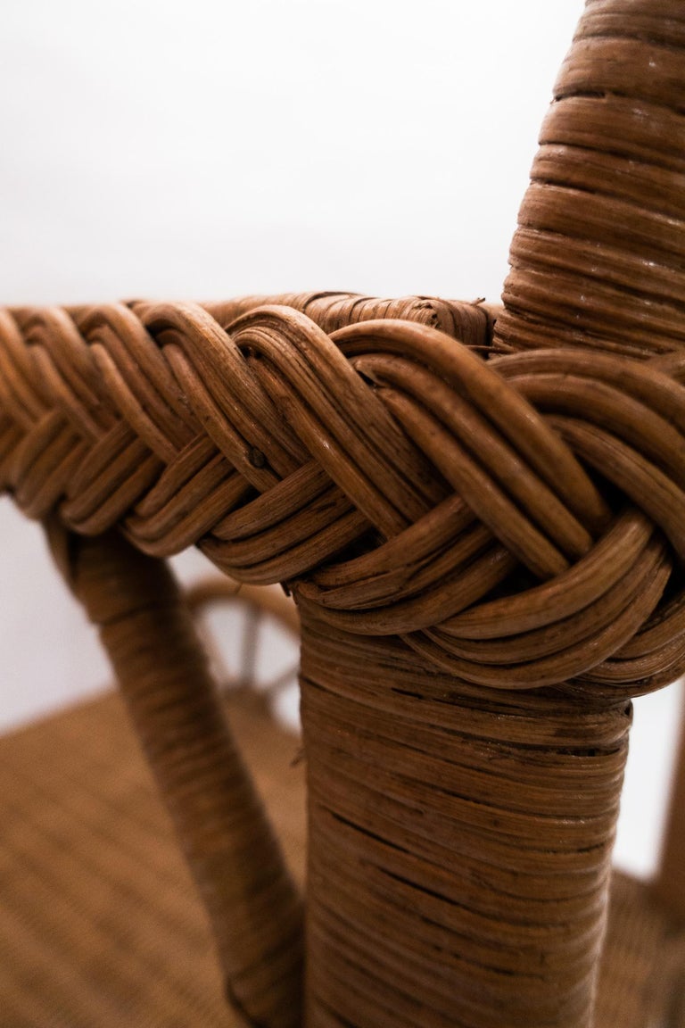 Vintage Smithsonian Collection Henry Link Wicker Bar or Tea Cart at 1stDibs