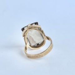 Vintage Smokey Quartz and 9 Carat Gold Cocktail Ring