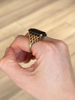 Vintage Smokey Quartz and 9 Carat Gold Cocktail Ring