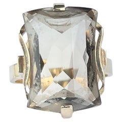 Vintage Smokey Quartz and 9 Carat Gold Cocktail Ring