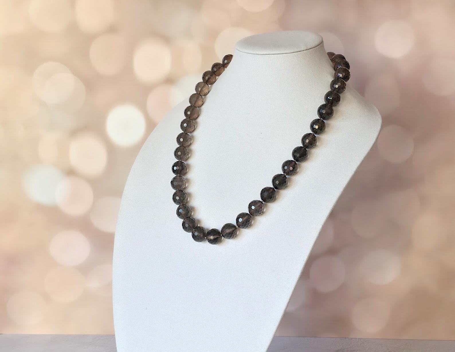 Collana vintage in quarzo fumè In condizioni ottime in vendita a Chesterland, OH