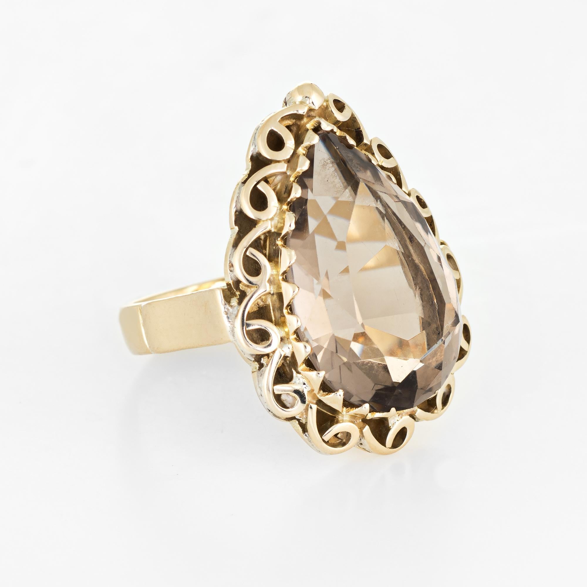 smoky quartz ring vintage