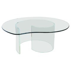Vintage Snail Style Lucite & Glass Mid Century Contemporary Modern Coffee Table