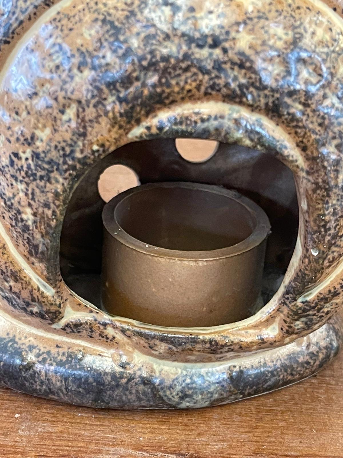 Wood Vintage Snail Tea Light Candle Holder For Sale