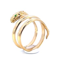 Vintage Snake 18k Gold Ring