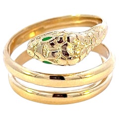 Vintage Snake 18k Gold Ring