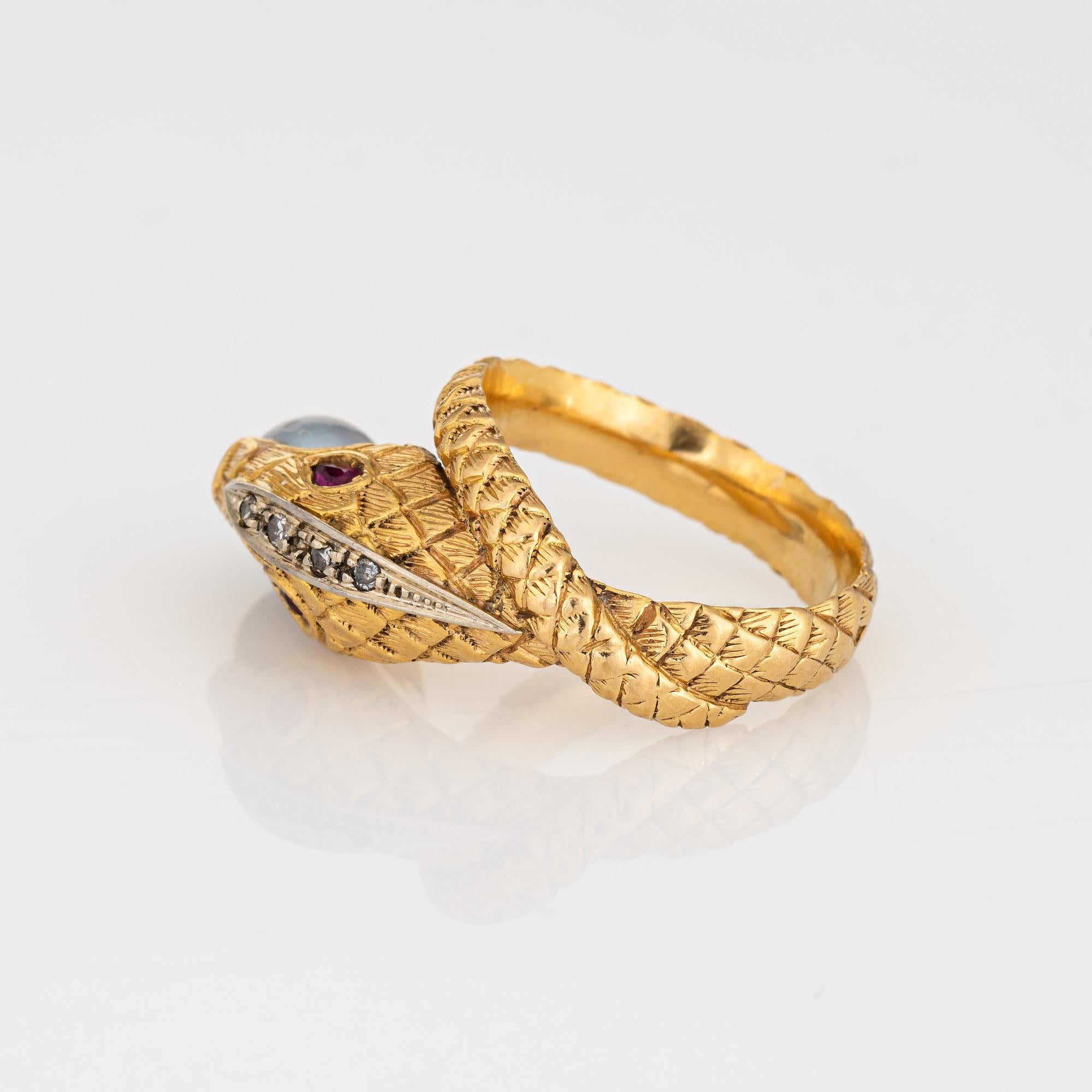 snake ring ruby eyes