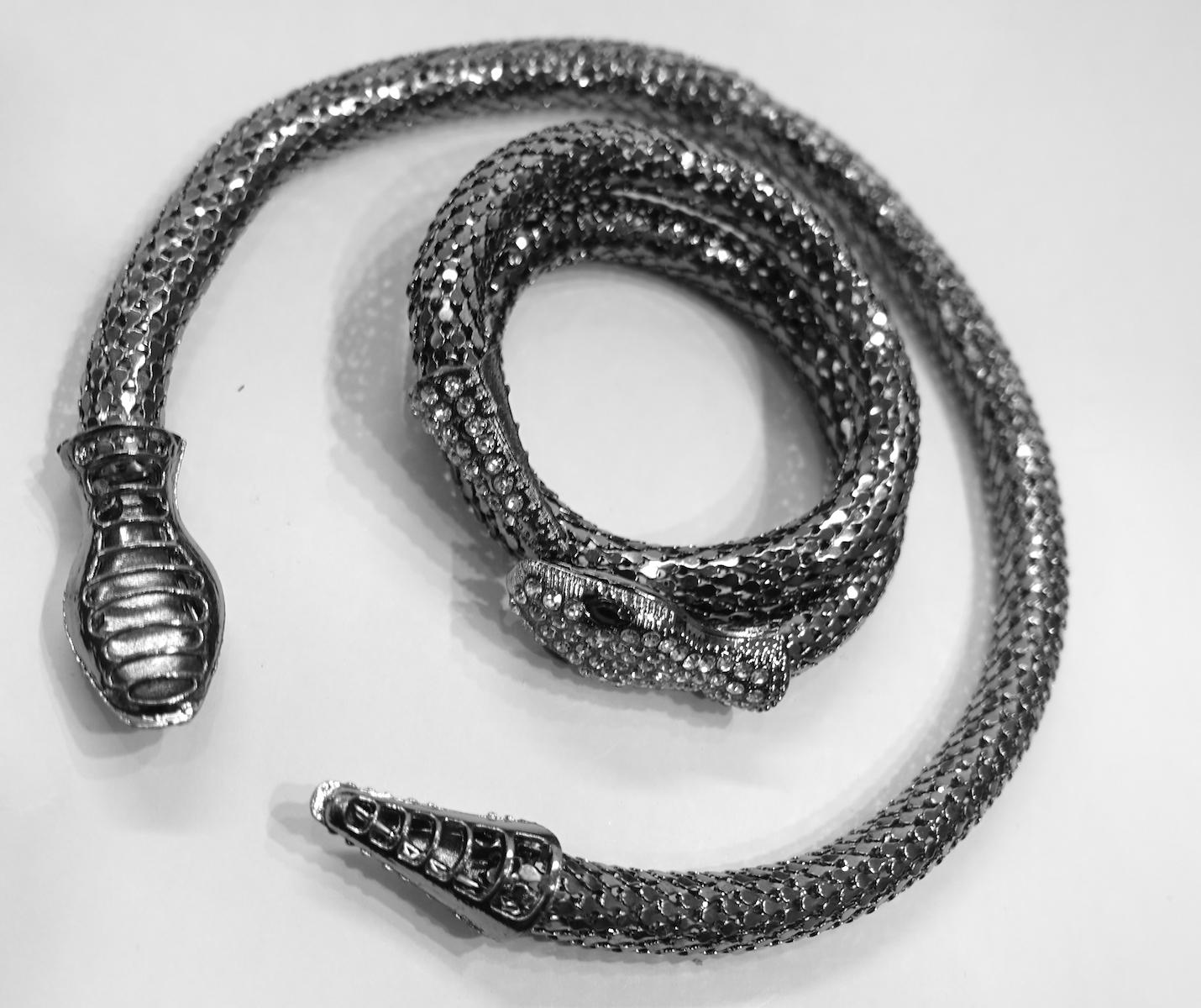 Vintage Snake Wrap Necklace & Bracelet In Good Condition For Sale In New York, NY