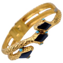 Vintage Snakes Clamper Bracelet 1960s