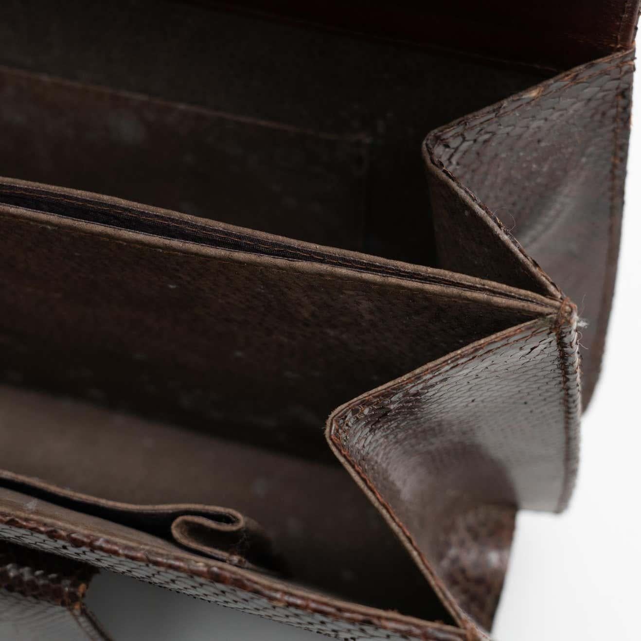 Handtasche aus Schlangenhaut, um 1970 7