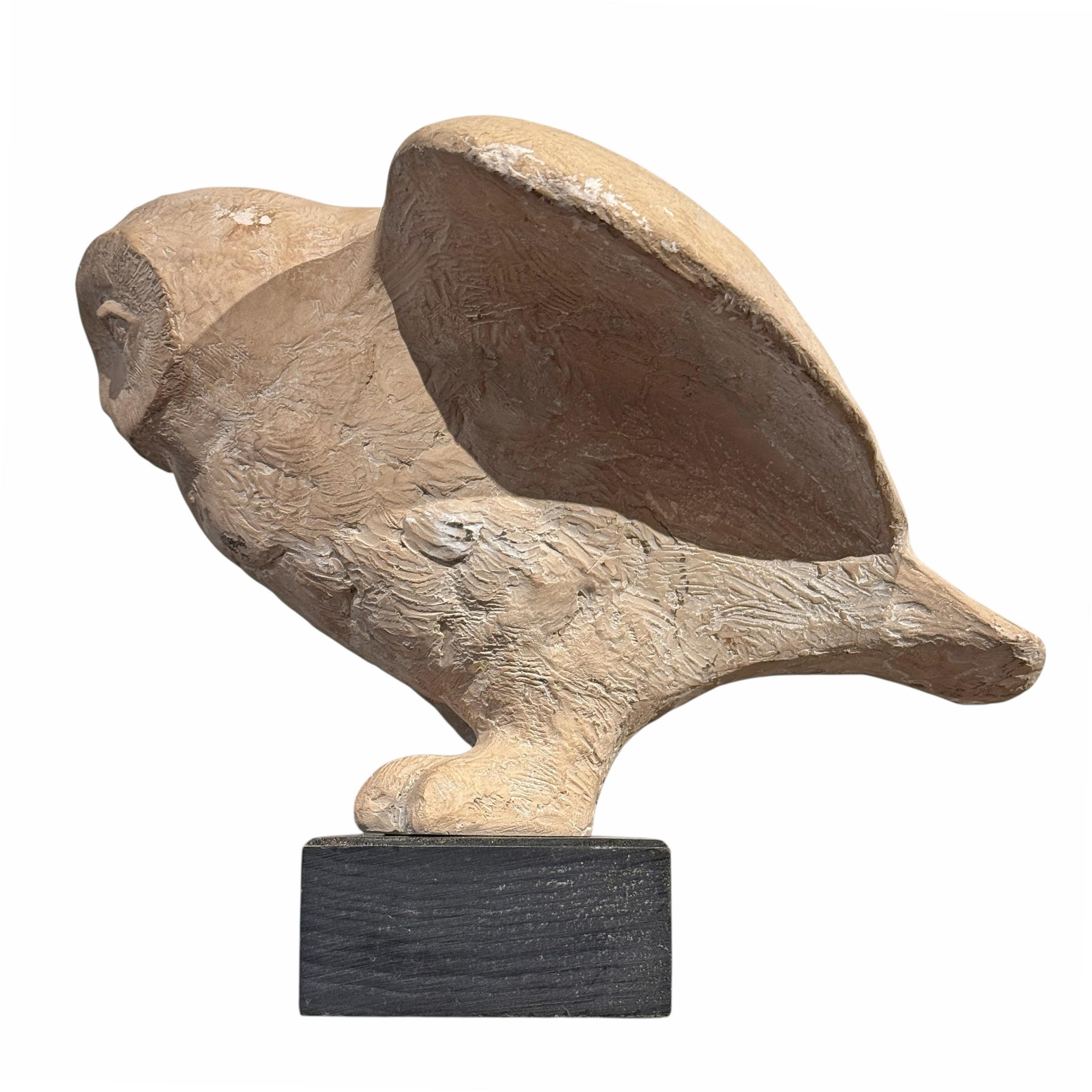 Composizione Scultura vintage di gufo delle nevi di Klara Sever in vendita