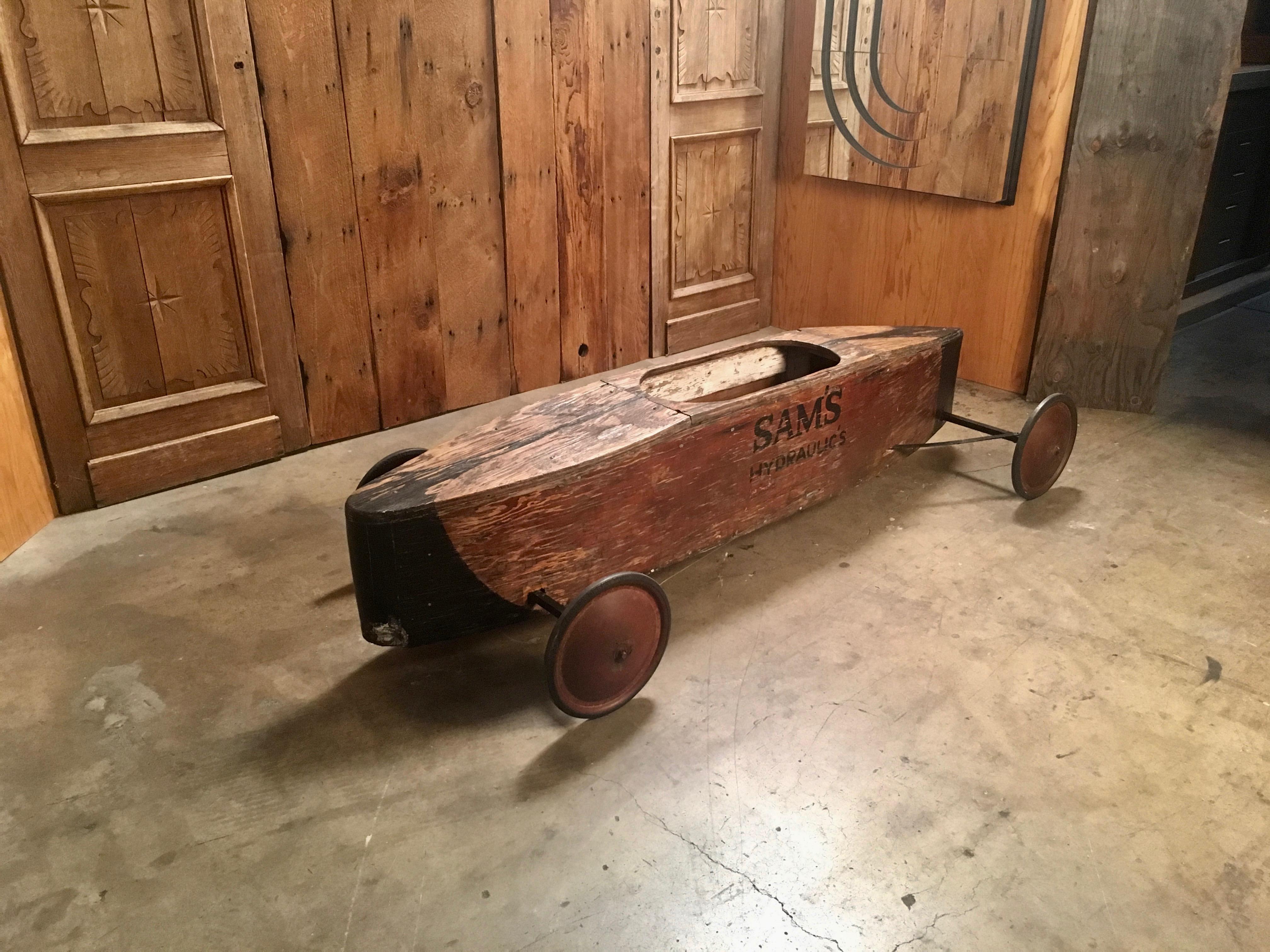 Metal Vintage Soap Box Derby Car