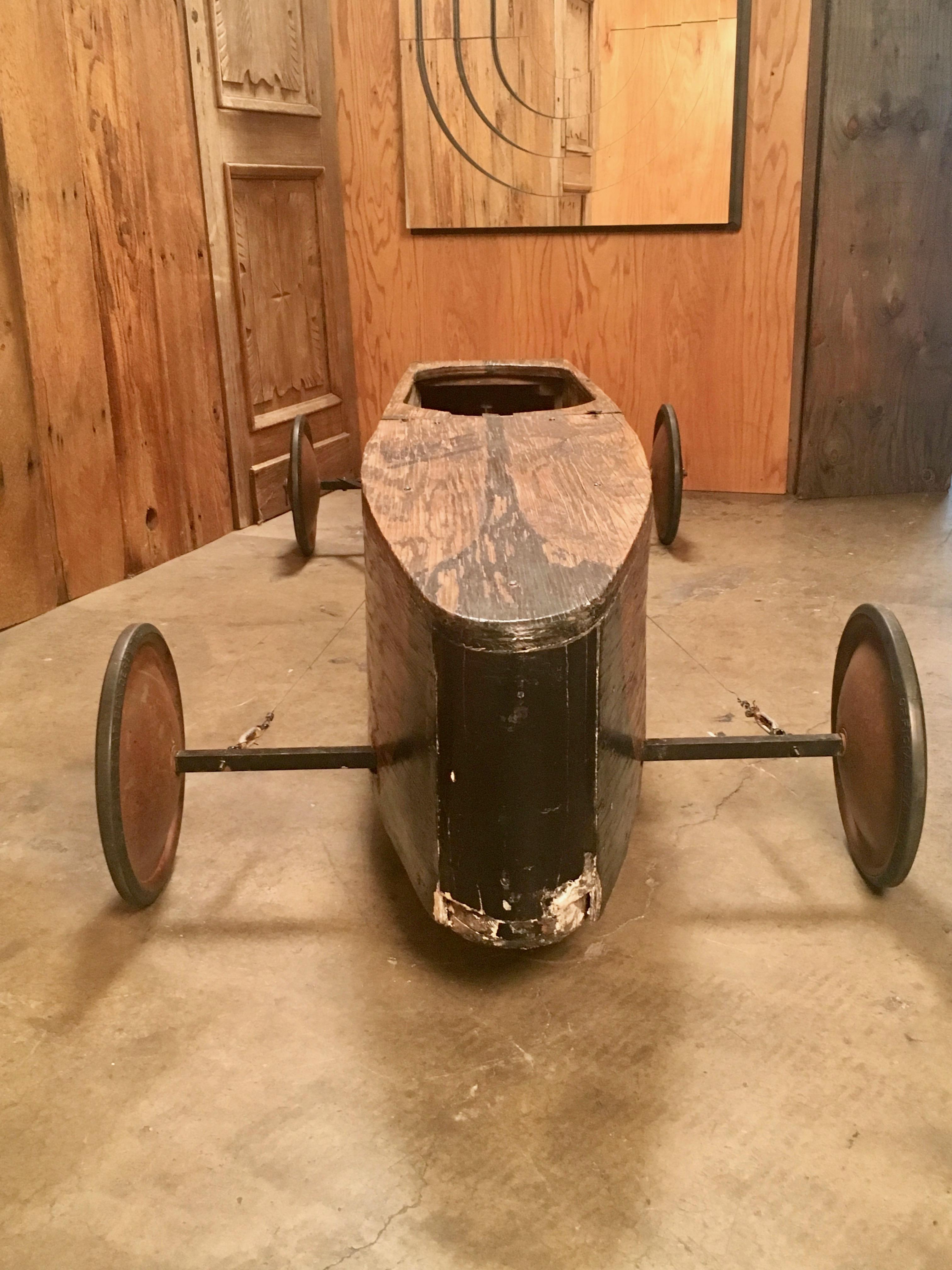 Vintage Soap Box Derby Car In Fair Condition In Denton, TX