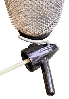 Vintage Soda Siphon Seltzer Glass Bottle with Metal Mesh