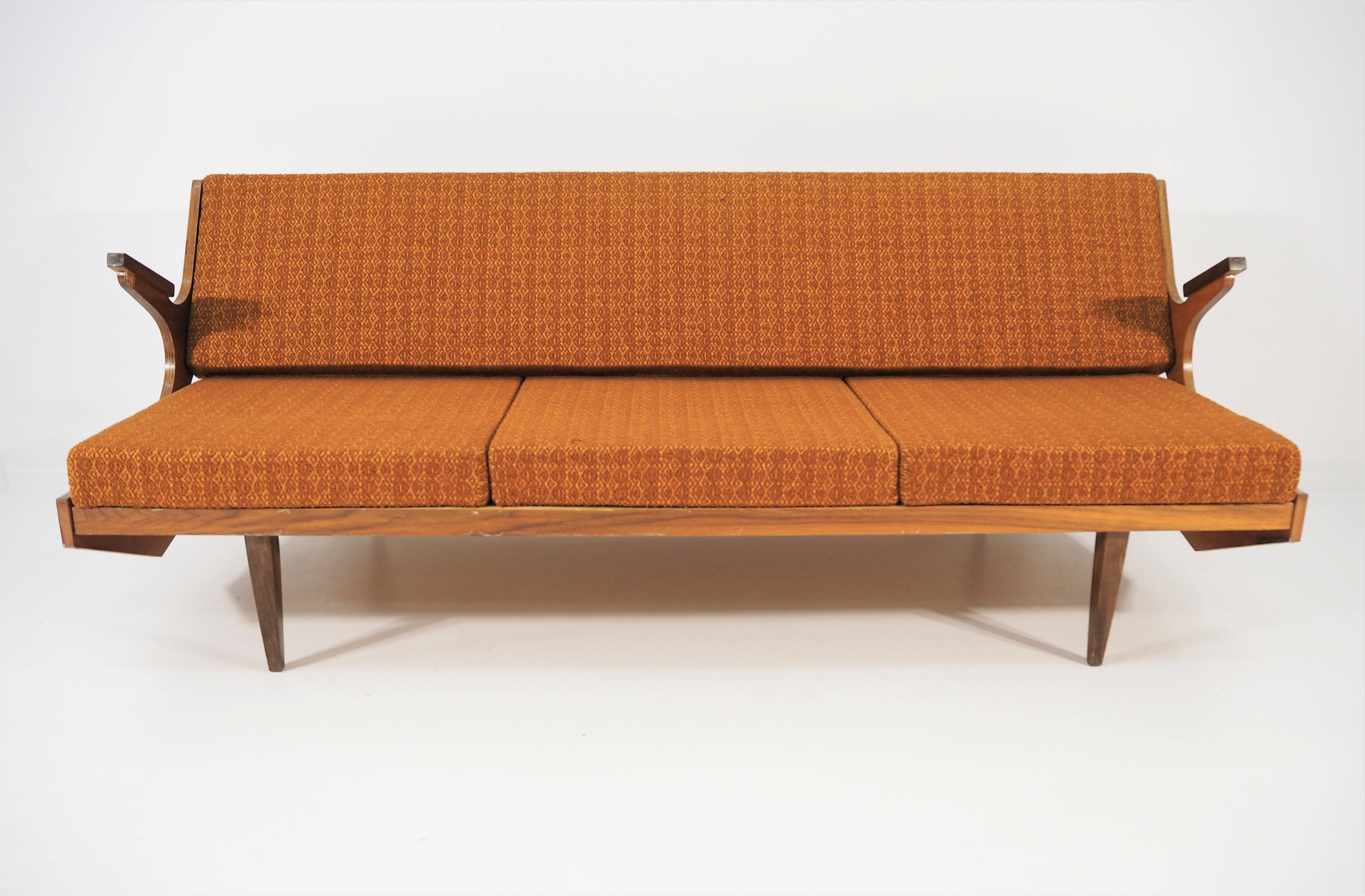 Walnut Vintage Sofa, 1970s