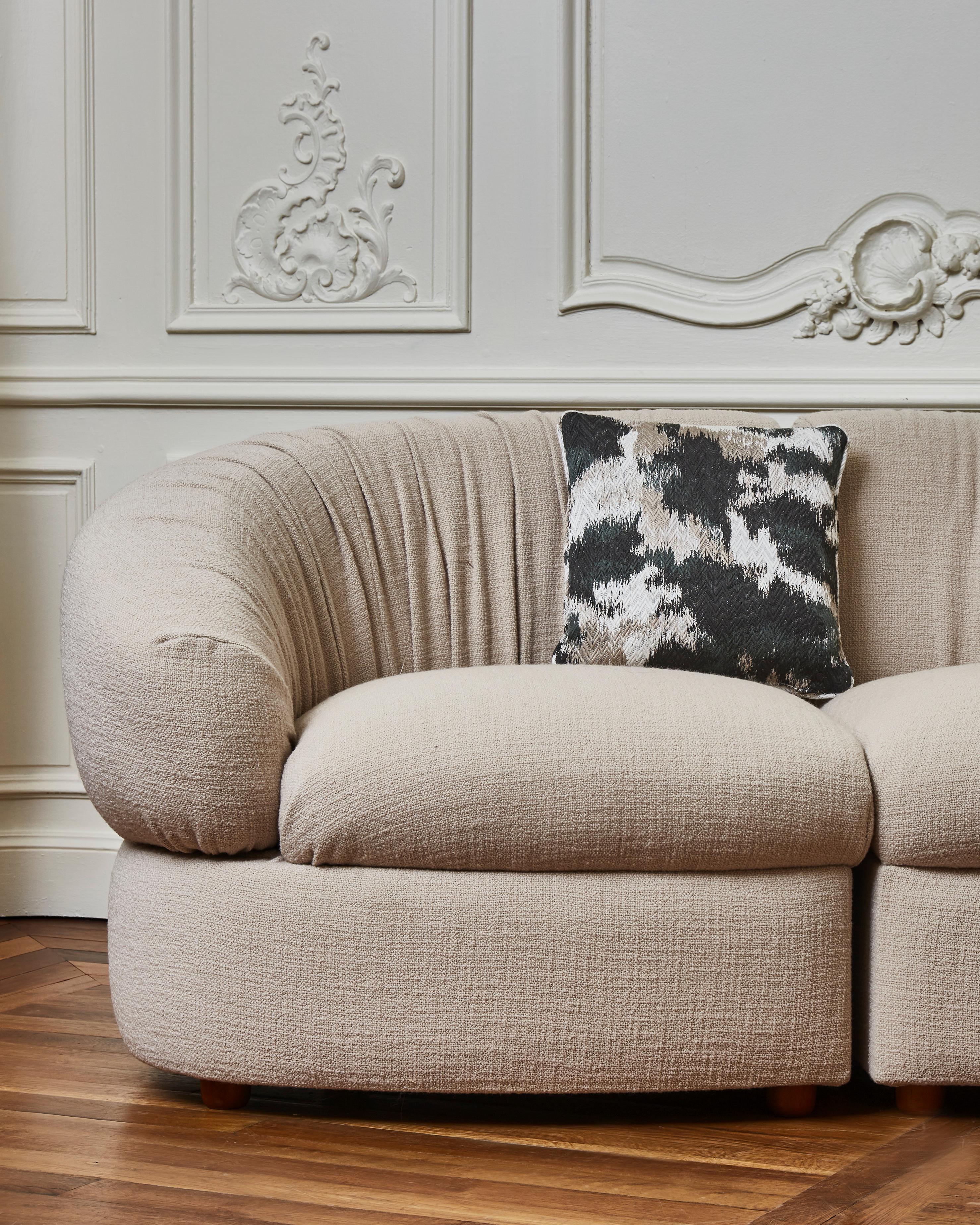 Sofa und passender Sessel, 60er-Jahre (Stoff) im Angebot