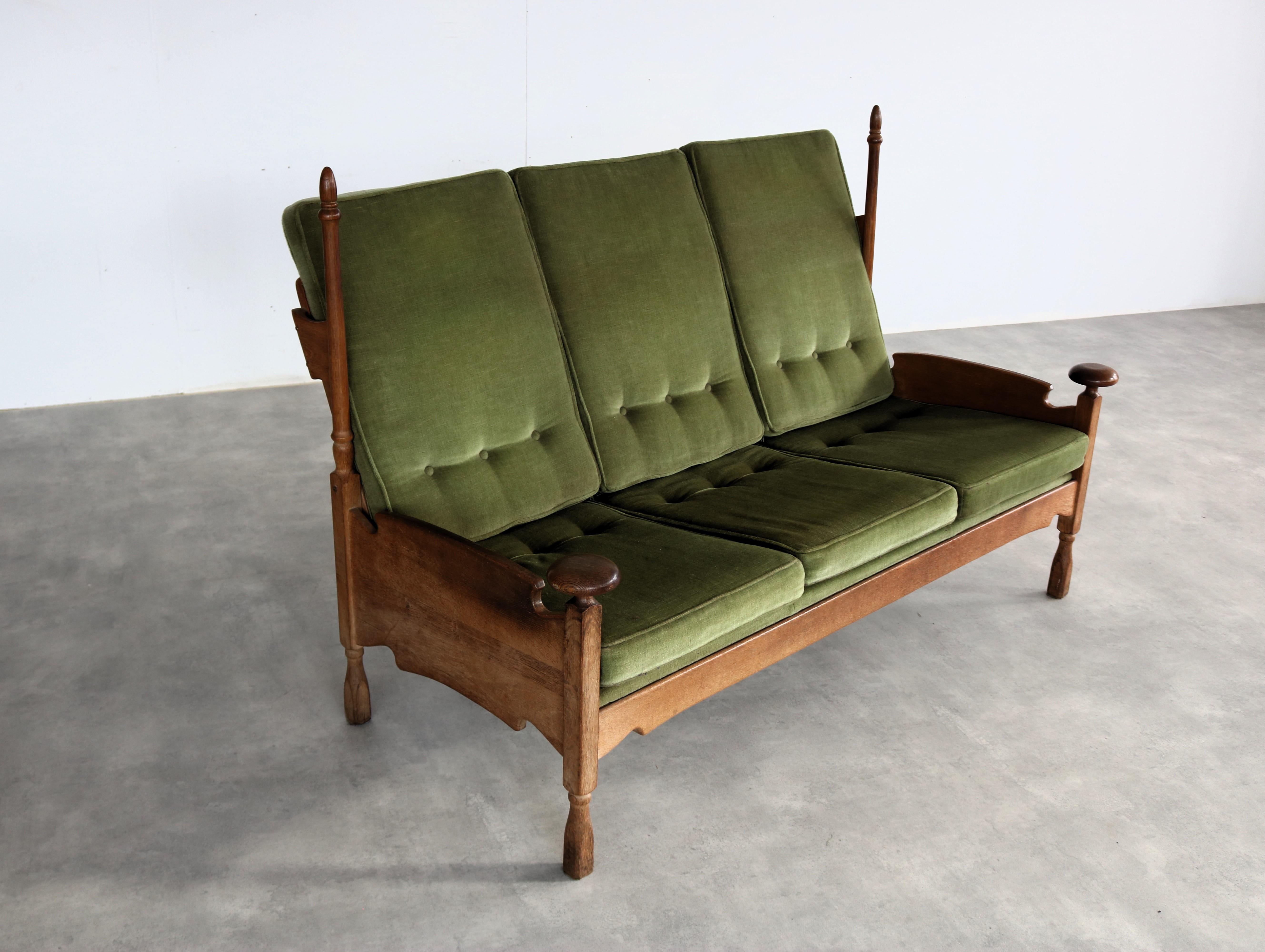  vintage sofa  bank  brutalist  1950s  Sweden In Good Condition In GRONINGEN, NL