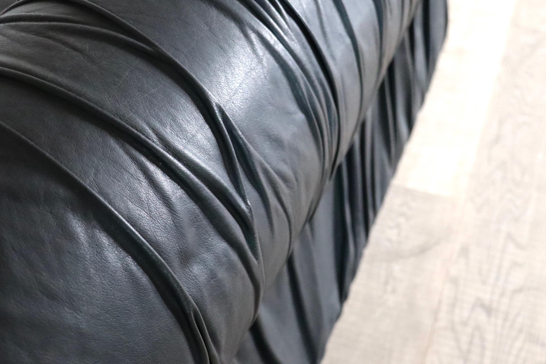 Vintage Sofa By De Pas D’Urbino & Lomazzi In Black Leather For Dall’Oca, 1970s For Sale 8