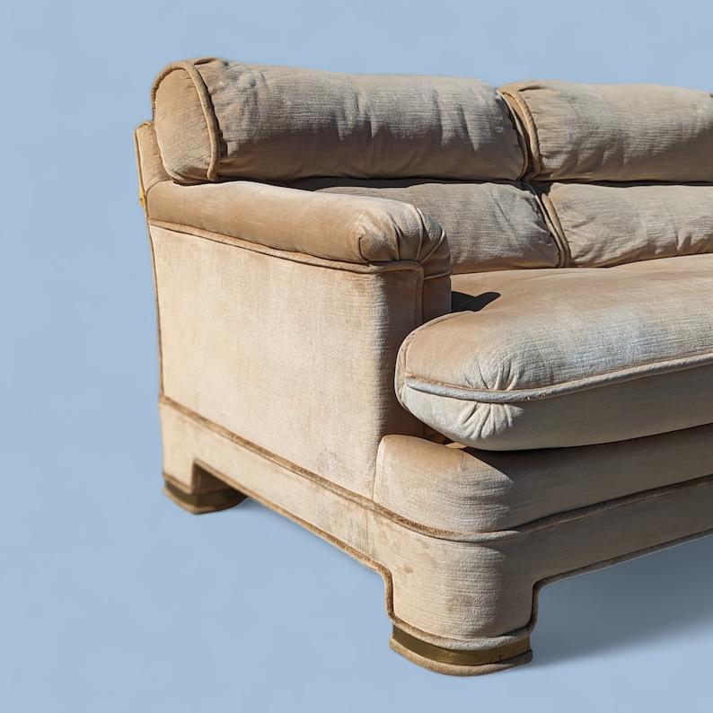 20th Century Vintage Sofa by Drexel Heritage, Postmodern, 80s, Velvet, Hollywood Regency For Sale