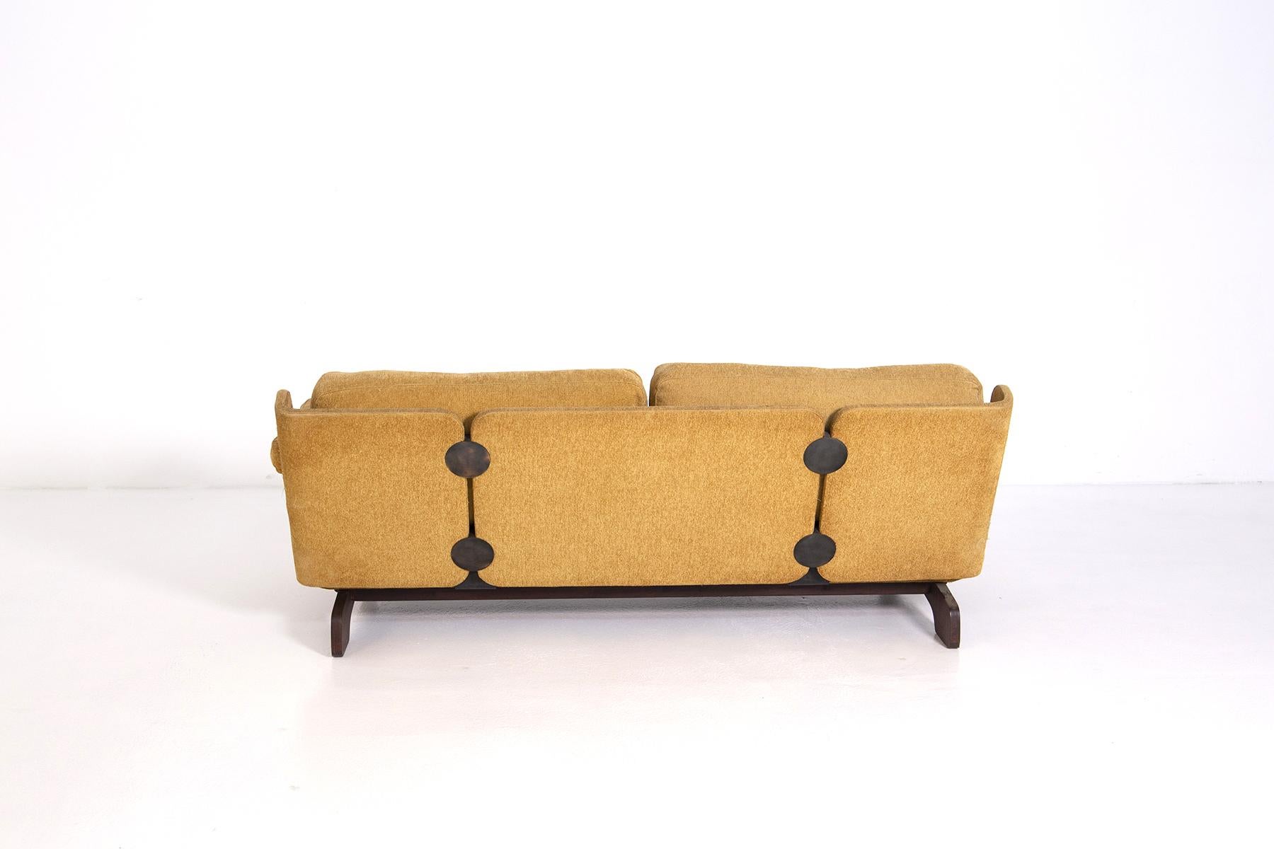 Brass Vintage Sofa by G. Rossi di Albizzate, 